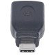 Manhattan Adaptateur USB-C vers USB-A, mâle vers femelle, 5 Gbit/s (USB 3.2 Gen 1 / USB 3.0), noir, garantie à vie, équivalent à USB31CAADG