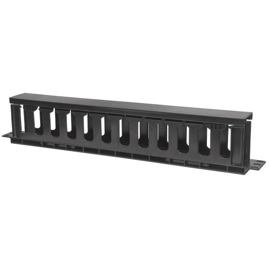 Intellinet Panneau de gestion des câbles 19", 1U, avec capot, noir