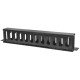 Intellinet Panneau de gestion des câbles 19", 1U, avec capot, noir
