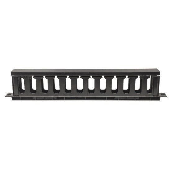 Intellinet Panneau de gestion des câbles 19", 1U, avec capot, noir