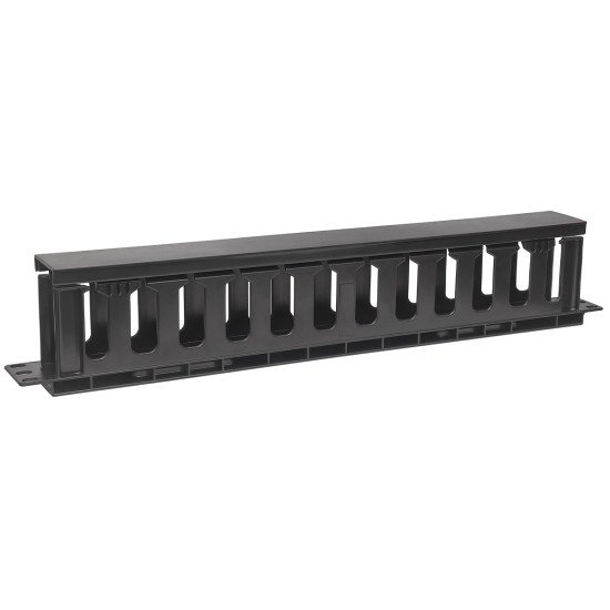 Intellinet Panneau de gestion des câbles 19", 1U, avec capot, noir