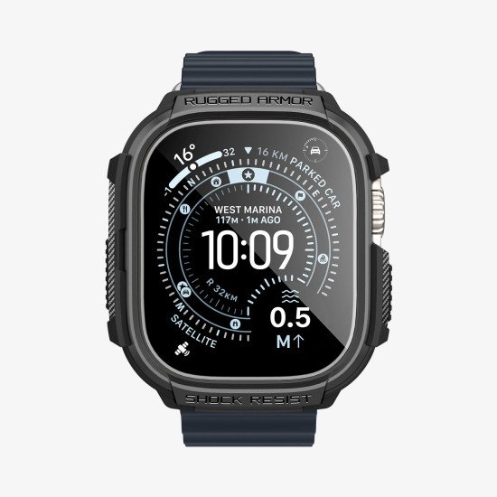 Spigen Rugged Armor Étui Noir Polyuréthane thermoplastique (TPU)