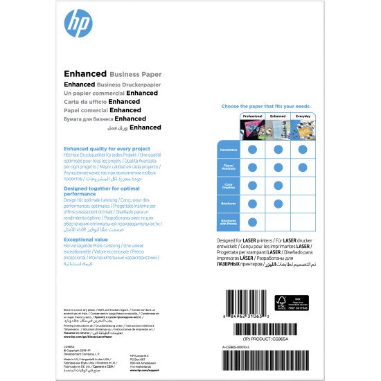 HP Papier brillant laser professionnel 150 gsm - 150 feuilles/A4/210 x 297 mm