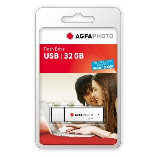 AgfaPhoto USB Flash Drive 2.0, 32GB lecteur USB flash 32 Go USB Type-A Argent