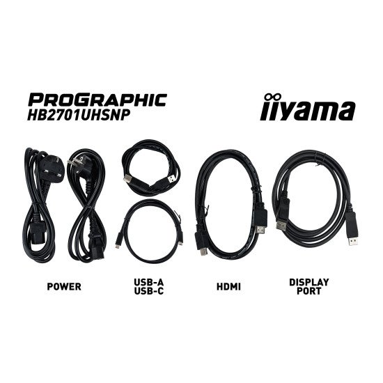 iiyama PROGRAPHIC HB2701UHSNP-B1 écran PC 68,6 cm (27") 3840 x 2160 pixels 4K Ultra HD LCD Noir