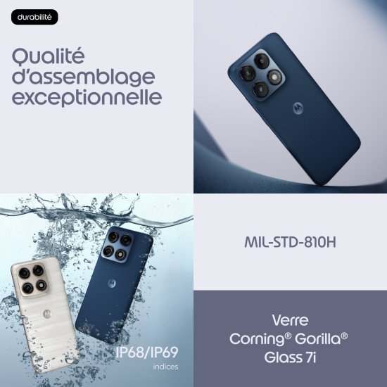 Motorola edge 70 pro 17,2 cm (6.78") Double SIM Android 16.0 5G USB Type-C 8 Go 256 Go 6500 mAh Bleu foncé