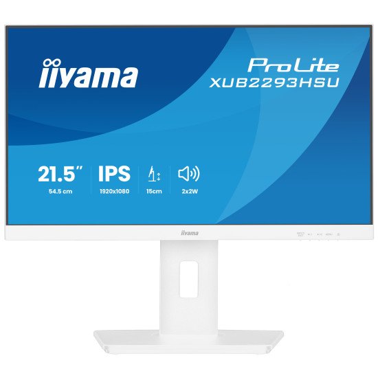 iiyama ProLite XUB2293HSU-W7 écran PC 54,6 cm (21.5") 1920 x 1080 pixels Full HD LED Blanc iiyama ProLite XUB2293HSU-W7 écran PC 54,6 cm (21.5") 1920 x 1080 pixels Full HD LED Blanc