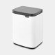 Brabantia Bo Waste Bin 4 L Rectangulaire Acier Noir, Blanc Brabantia Bo Waste Bin 4 L Rectangulaire Acier Noir, Blanc