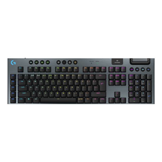 Logitech G G915 X LIGHTSPEED clavier Jouer USB + RF Wireless + Bluetooth QWERTY US International Noir Logitech G G915 X LIGHTSPEED clavier Jouer USB + RF Wireless + Bluetooth QWERTY US International Noir