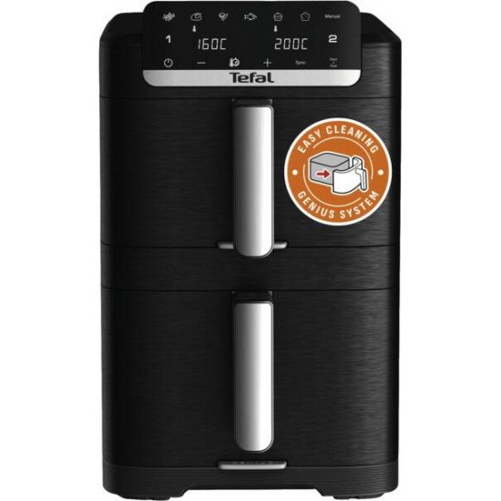 Tefal Easy Fry EY7568 Double 10 L Autonome 2700 W Friteuse d'air chaud Noir
