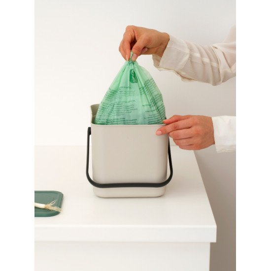 Brabantia Sort & Go 6 L Rectangulaire Plastique recyclé Beige