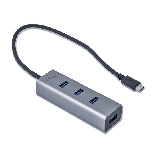 i-tec Metal USB-C Concentrateur Ethernet HUB à 4 ports