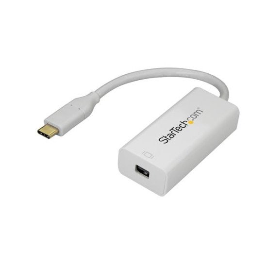 StarTech.com Adaptateur USB-C vers Mini DisplayPort 4K 60 Hz - Convertisseur USB Type-C vers mDP en blanc