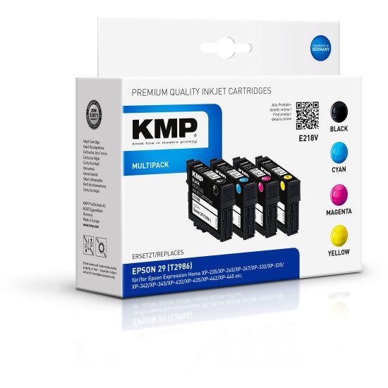 KMP E218V cartouche d'encre 4 pièce(s) Compatible Noir, Cyan, Magenta, Jaune
