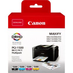 Canon PGI-1500 BK/C/M/Y Original Noir, Cyan, Magenta, Jaune