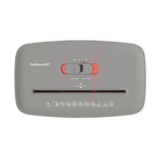 HP OneShred 8CC destructeur de papier Découpage en particules 68 dB 22 cm Blanc