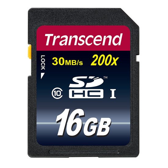 Transcend TS16GSDHC10 mémoire flash 16 Go SDHC Classe 10 NAND