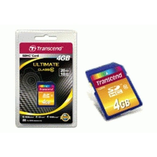 Transcend TS4GSDHC10 mémoire flash 4 Go SDHC Classe 10