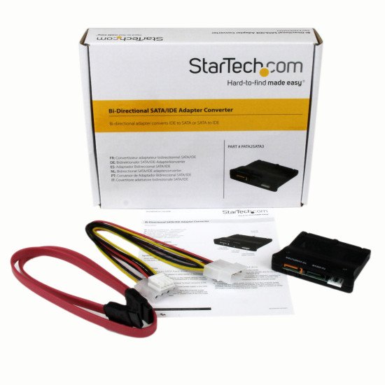 StarTech.com Adaptateur Convertisseur Bidirectionnel SATA IDE pour Disque Dur
