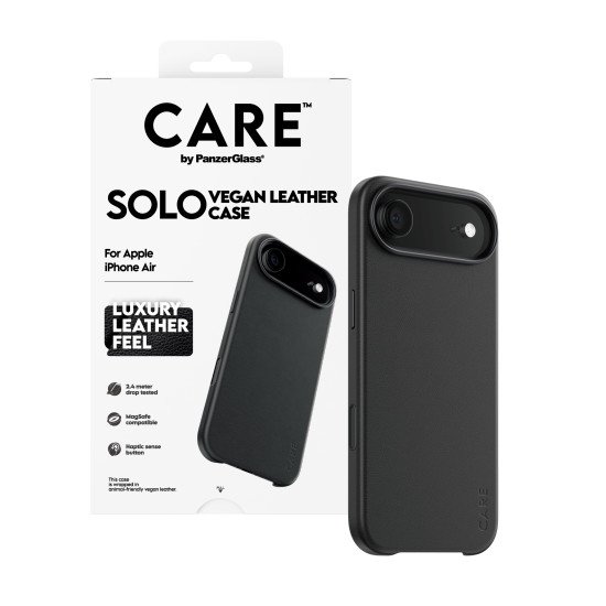 PanzerGlass CARE™ by ® Solo Case Black iPhone Air coque de protection pour téléphones portables Housse Noir