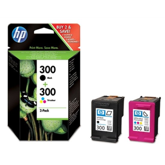 HP 300 / CN637EE Pack de 2 cartouches d'encre / Noir, Cyan, Magenta, Jaune