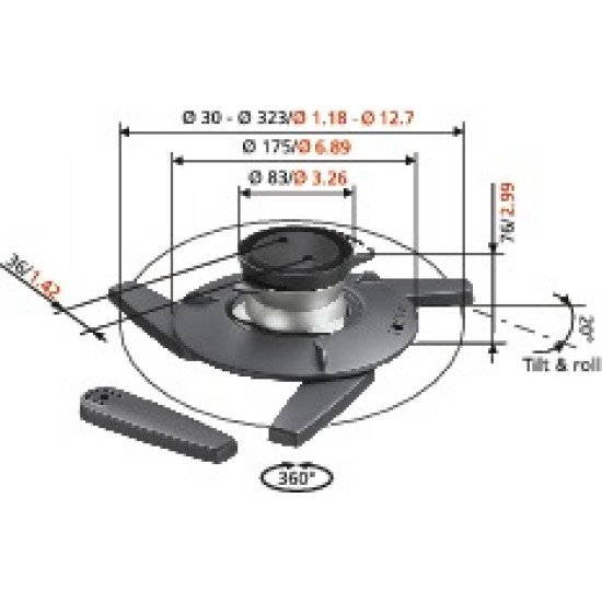 Vogel's EPC 6545 - Solution plafond pour projecteur