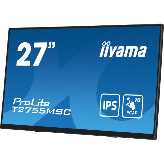 iiyama ProLite T2755MSC-B1 écran PC 68,6 cm (27") 1920 x 1080 pixels Full HD LED Écran tactile Dessus de table Noir