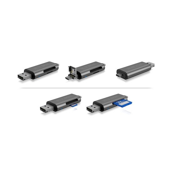 ICY BOX IB-CR200-C lecteur de carte mémoire USB 2.0 Noir ICY BOX IB-CR200-C lecteur de carte mémoire USB 2.0 Noir