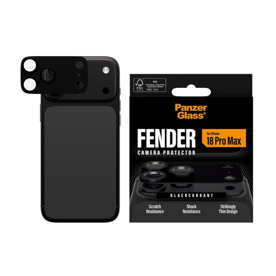 PanzerGlass ® Fender Camera Lens Protector Blackcurrant iPhone 2026 Pro Max Protection d'écran transparent 1 pièce(s)