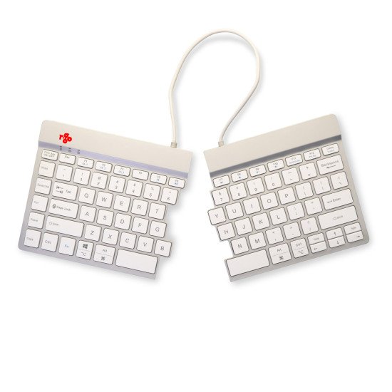 R-Go Tools Split RGOSBUSWLWH clavier Bluetooth QWERTY Nordique Blanc