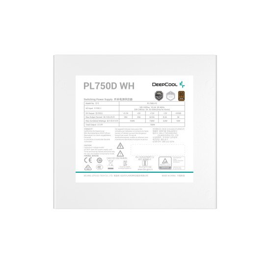 DeepCool PL750D WH unité d'alimentation d'énergie 750 W 20+4 pin ATX ATX Blanc
