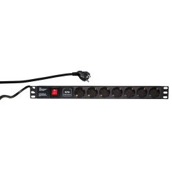 LogiLink PDU7C01 protection surtension 7 sortie(s) CA 230 V Noir 2 m