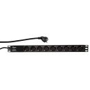 LogiLink PDU9C03 protection surtension Noir 9 sortie(s) CA 230 V 2 m