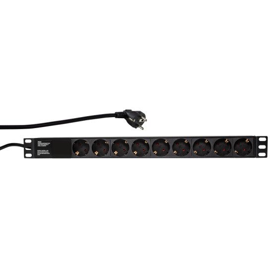 LogiLink PDU9C03 protection surtension Noir 9 sortie(s) CA 230 V 2 m
