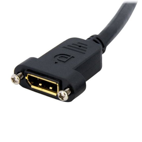StarTech.com Câble DisplayPort à montage sur panneau de 91cm avec verrouillage - F/M - Noir