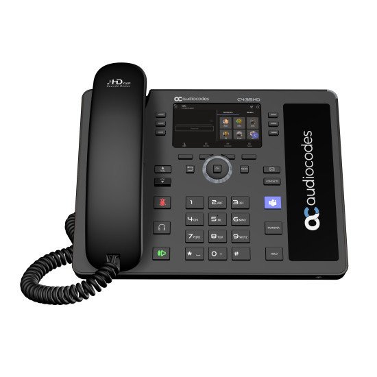 AudioCodes C435HD téléphone fixe Noir LCD