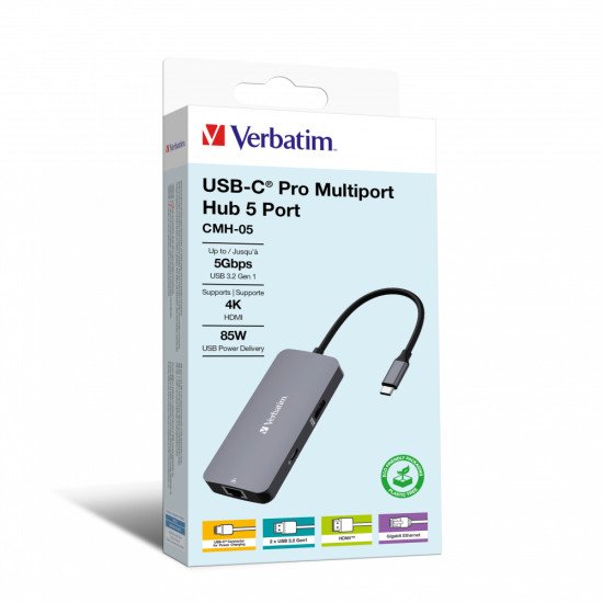 Verbatim CMH-05 USB Type-C 5000 Mbit/s Argent