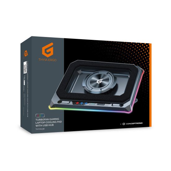 Conceptronic THYIA03B système de refroidissement pour ordinateurs portables 48,3 cm (19") 2400 tr/min Noir