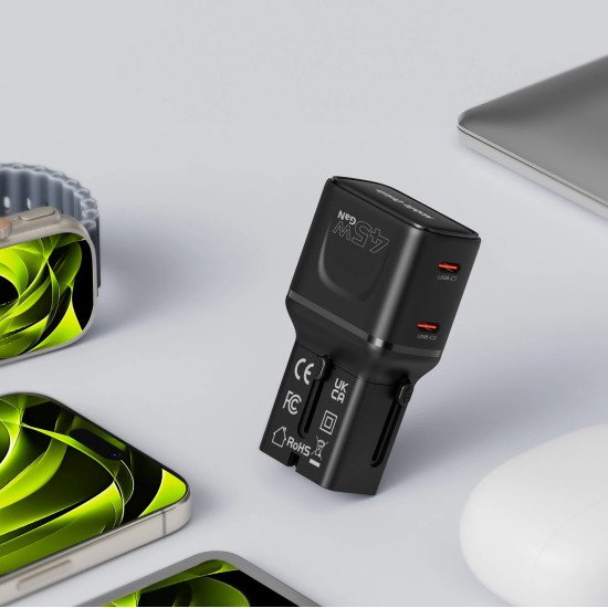 Mobile Origin MO-PW26-BLK chargeur d'appareils mobiles Universel Noir Secteur Charge rapide Intérieure