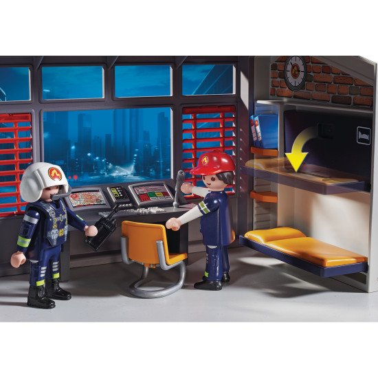 Playmobil City Action Caserne de pompiers avec hélicoptère