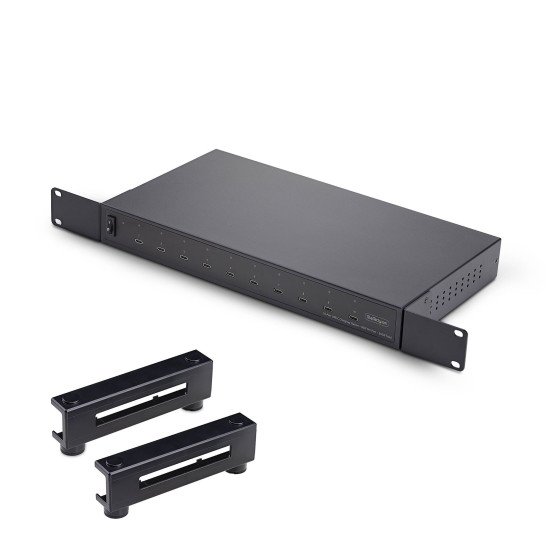 StarTech.com Hub de Recharge USB-C à 10 Ports, 60 W par Port, Puissance Totale de 350 W, Bloc/Station de Recharge Multiport, Conforme TAA
