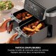 Ninja DualZone Double 7,6 L Autonome Friteuse d'air chaud Noir