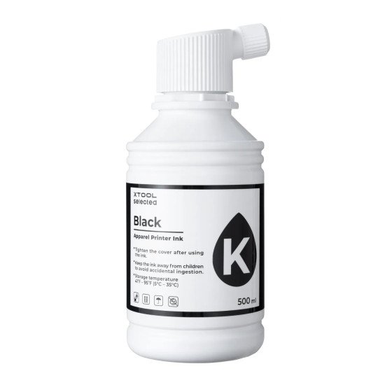 xTool Selected Apparel Printer Encre (500 ml) Noir