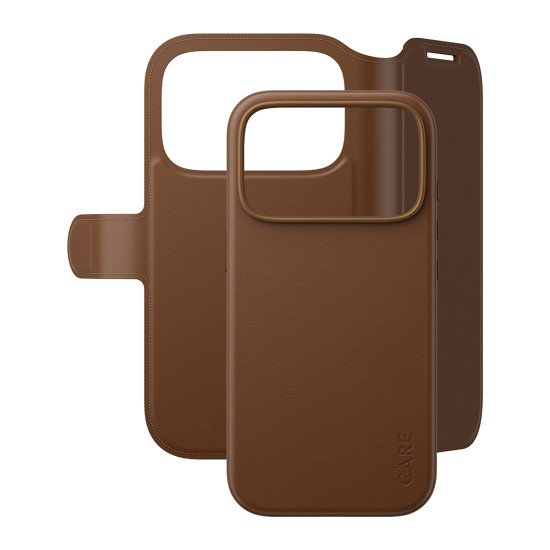 PanzerGlass CARE™ by ® Tango 2-in-1 Wallet Case Brown w. MagSafe iPhone 2026 Pro | 17 Pro coque de protection pour téléphones portables Housse Transparent