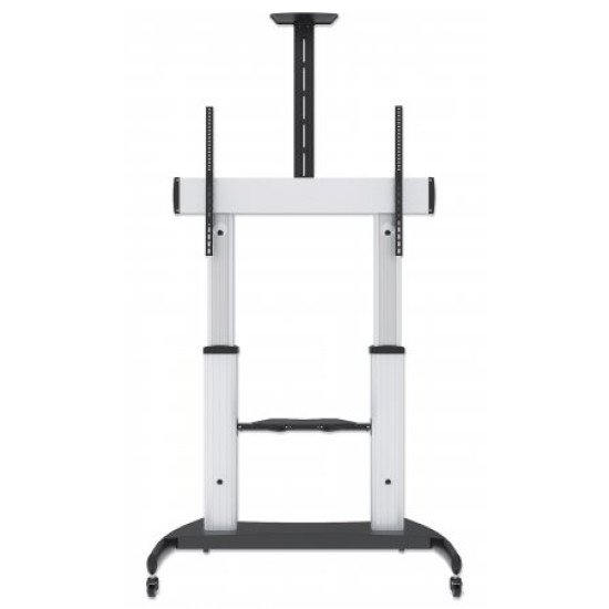 Manhattan Chariot pour TV/moniteurs, écrans 60"–100", Compatibilité VESA : de 200x200 à 800x600 mm (vérifiez les dimensions des quatre trous de fixation à l'arrière), charge max. 100 kg, hauteur 1200–1685 mm, LFD, support