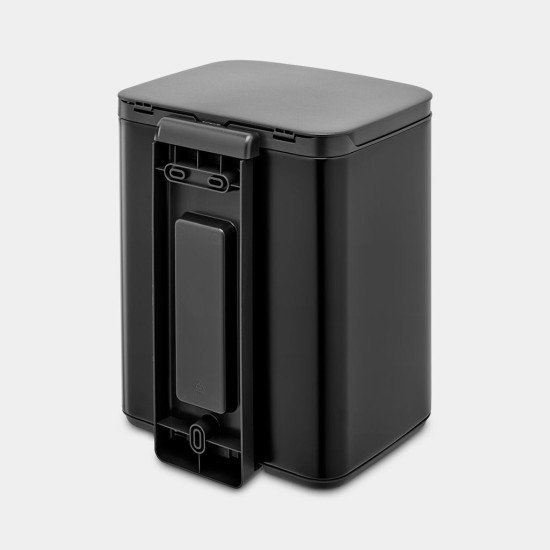 Brabantia Bo Waste Bin 7 L Rectangulaire Acier Noir Brabantia Bo Waste Bin 7 L Rectangulaire Acier Noir