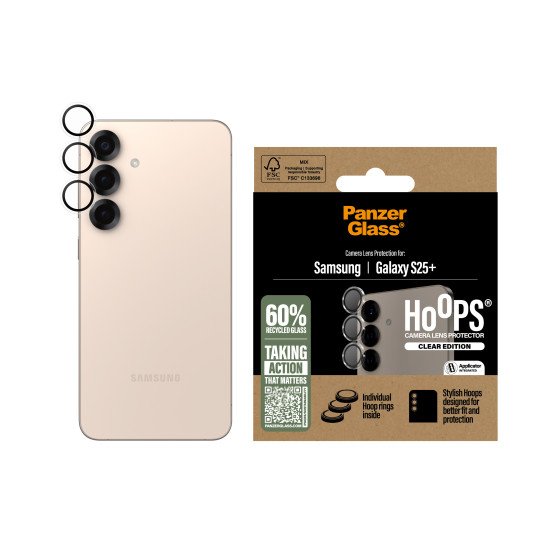 PanzerGlass ® Hoops® Camera Lens Protector Transparent Samsung Galaxy S25+ Protection d'écran transparent 1 pièce(s)