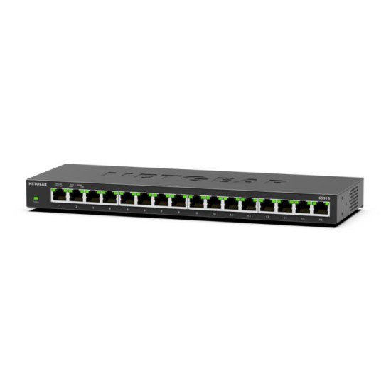 NETGEAR GS316 Non-géré L2 Gigabit Ethernet (10/100/1000) Noir NETGEAR GS316 Non-géré L2 Gigabit Ethernet (10/100/1000) Noir