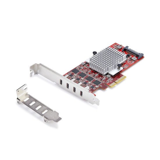 StarTech.com Carte PCIe USB-C 4 Ports, USB 3.2 10 Gbit/s, Carte d'Extension PCI Express USB-C, 4 Contrôleurs USB Indépendants, Carte PCIe USB Type-C, Windows/Linux/macOS, Conforme TAA StarTech.com Carte PCIe USB-C 4 Ports, USB 3.2 10 Gbit/s, Carte d'Extension PCI Express USB-C, 4 Contrôleurs USB Indépendants, Carte PCIe USB Type-C, Windows/Linux/macOS, Conforme TAA