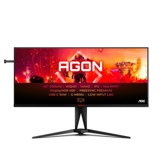 AOC AGON 5 AG405UXC écran PC 100,3 cm (39.5") 3440 x 1440 pixels Wide Quad HD LCD Noir